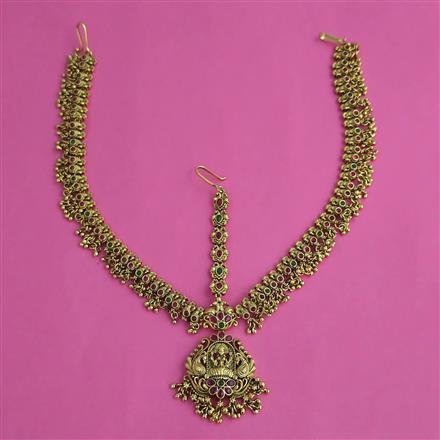 Antique Temple Damini with Matte Gold Plating