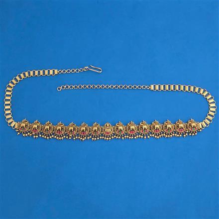 Antique Temple Belt with Matte Gold Plating