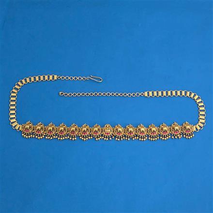 Antique Temple Belt with Matte Gold Plating