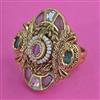 Antique Pearl Ring with Matte Gold Plating