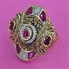 Antique Pearl Ring with Matte Gold Plating