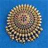 Antique Classic Hair Brooch with Matte Gold Plating