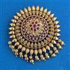 Antique Classic Hair Brooch with Matte Gold Plating