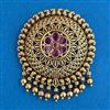 Antique Classic Hair Brooch with Matte Gold Plating