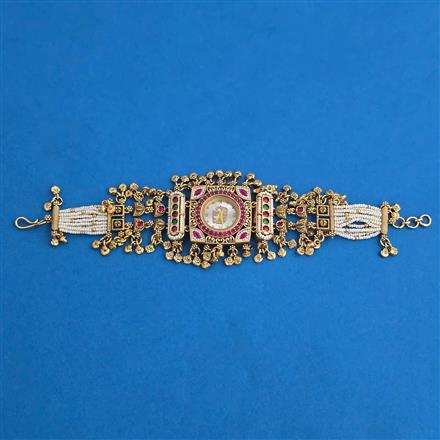 Antique Kashmiri Watch with Matte Gold Plating