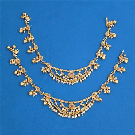 Antique Pearl Payal with Gold Plating