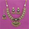 Antique Pearl Necklace with Matte Gold Plating