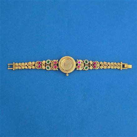 Antique Classic Watch with Matte Gold Plating