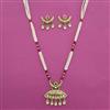 Antique Pearl Pendant Set with Matte Gold Plating