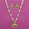 Antique Pearl Pendant Set with Matte Gold Plating