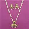 Antique Pearl Pendant Set with Matte Gold Plating