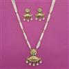 Antique Pearl Pendant Set with Matte Gold Plating