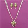 Antique Pearl Pendant Set with Matte Gold Plating