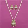 Antique Pearl Pendant Set with Matte Gold Plating