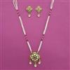 Antique Pearl Pendant Set with Matte Gold Plating
