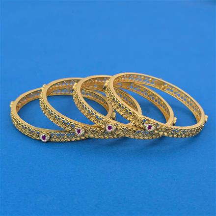 Antique Classic Bangles with Matte Gold Plating