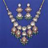 Antique Pearl Necklace with Mehndi Plating