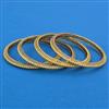 Antique Delicate Bangles with Matte Gold Plating