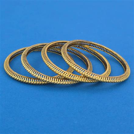 Antique Delicate Bangles with Matte Gold Plating