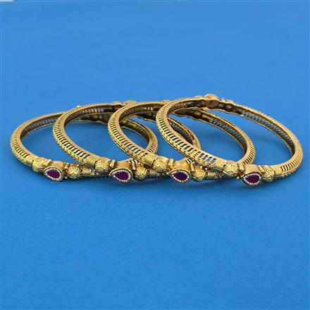 Antique Classic Bangles with Matte Gold Plating