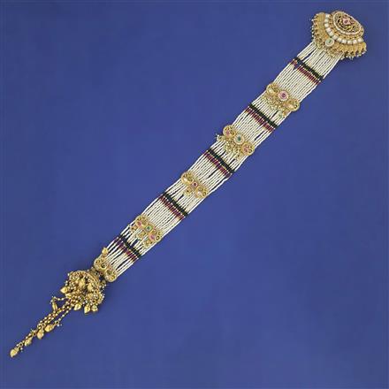 Antique Birds Hair Brooch with Matte Gold Plating