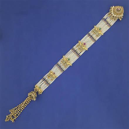 Antique Birds Hair Brooch with Matte Gold Plating