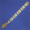 Antique Pearl Hair Brooch with Matte Gold Plating