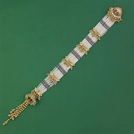 Antique Birds Hair Brooch with Matte Gold Plating