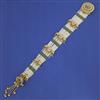 Antique Pearl Hair Brooch with Matte Gold Plating
