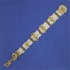 Antique Pearl Hair Brooch with Matte Gold Plating