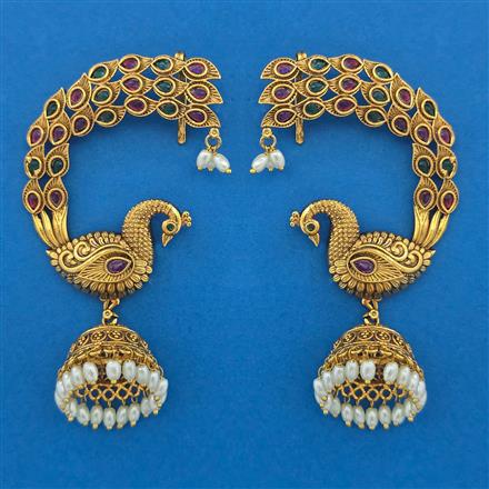 Antique Birds Earring with Matte Gold Plating