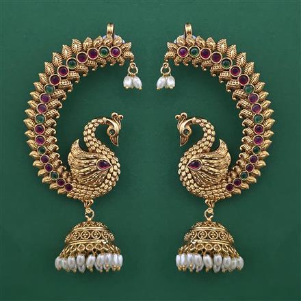 Antique Birds Earring with Matte Gold Plating