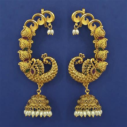 Antique Birds Earring with Matte Gold Plating