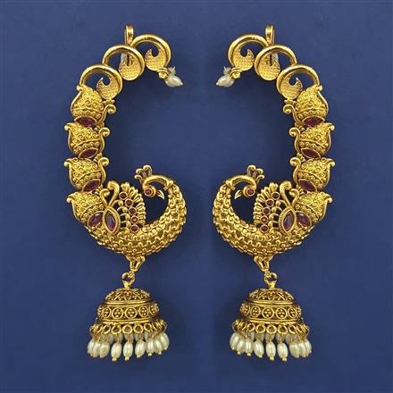 Antique Birds Earring with Matte Gold Plating