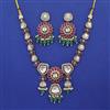 Antique Pearl Necklace with Mehndi Plating