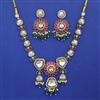 Antique Pearl Necklace with Mehndi Plating