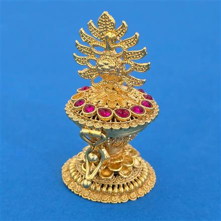Antique Birds Sindoor Box with Gold Plating