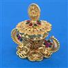 Antique Temple Sindoor Box with Gold Plating
