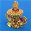 Antique Temple Sindoor Box with Gold Plating