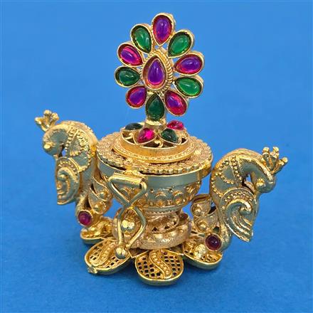 Antique Birds Sindoor Box with Gold Plating