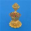 Antique Temple Sindoor Box with Gold Plating