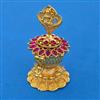 Antique Temple Sindoor Box with Gold Plating