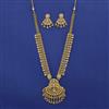 Antique Long Necklace with Matte Gold Plating