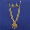 Antique Long Necklace with Matte Gold Plating
