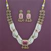 Antique Pearl Necklace with Matte Gold Plating