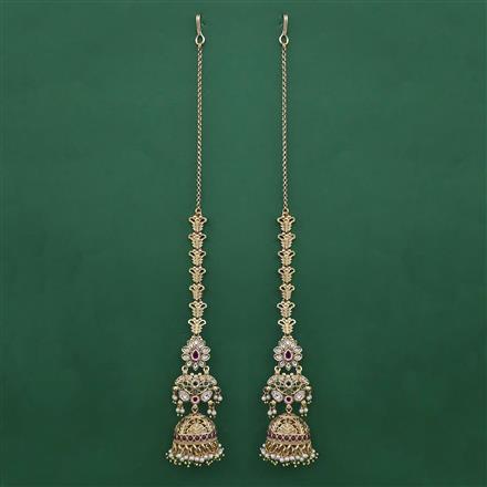 Antique Jhumki with Matte Gold Plating