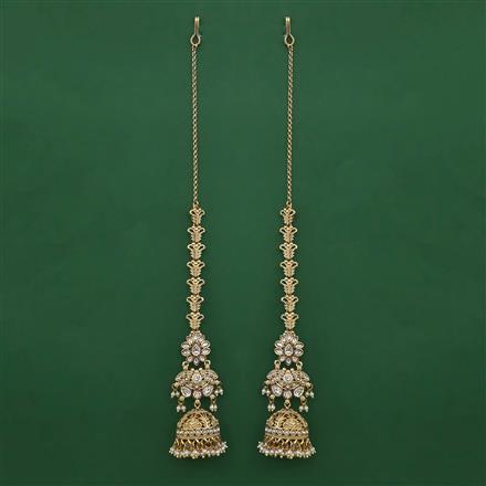 Antique Jhumki with Matte Gold Plating