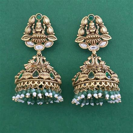 Antique Birds Earring with Matte Gold Plating