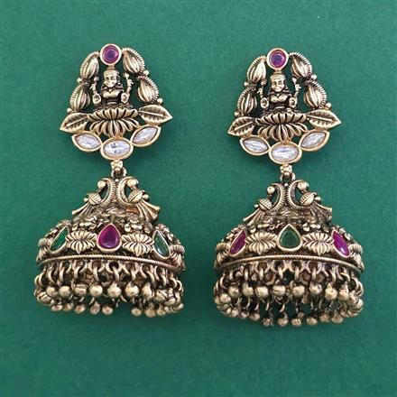 Antique Birds Earring with Matte Gold Plating