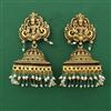 Antique Temple Earring with Matte Gold Plating